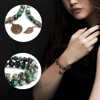 Agate Beads Bracelet -Tree of life