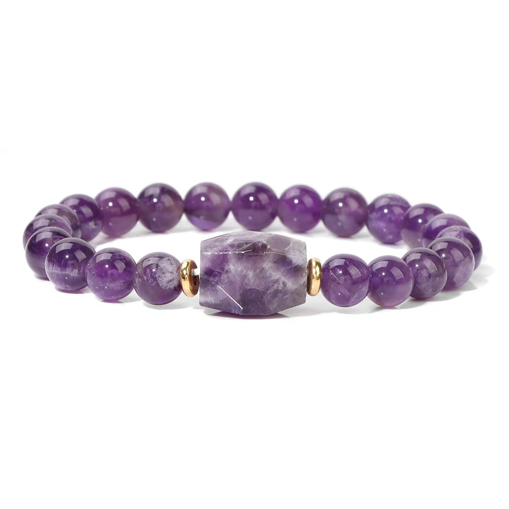 Natural Amethyst Crystal Bracelet-Calmness and Inner Balance - ourlovejewelry
