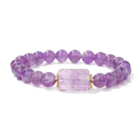 Natural Purple Amethyst Crystal  Bracelet-Attract Inner Peace and Health