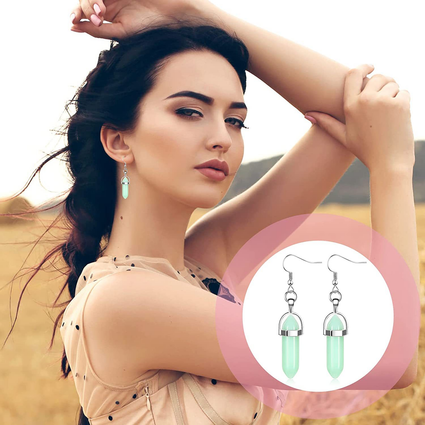 Natural Green Aventurine Earrings-Attract Optimism&Confidence - ourlovejewelry