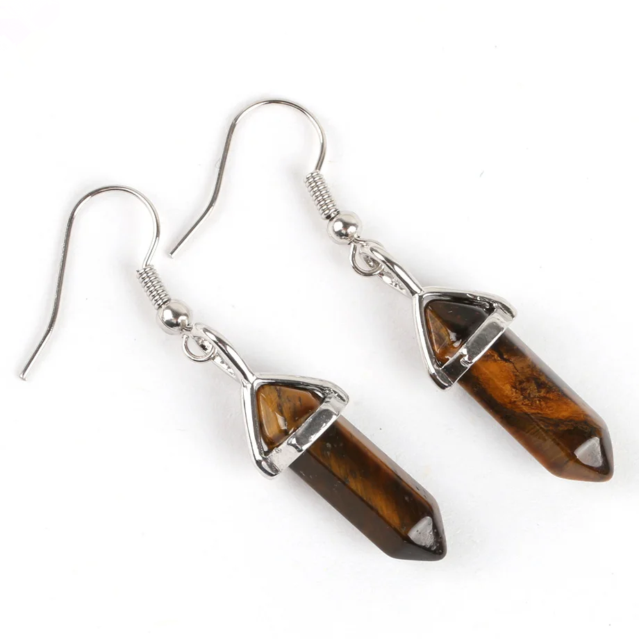 Natural Tiger Eye Earring-Attract Courage&Confidence - ourlovejewelry