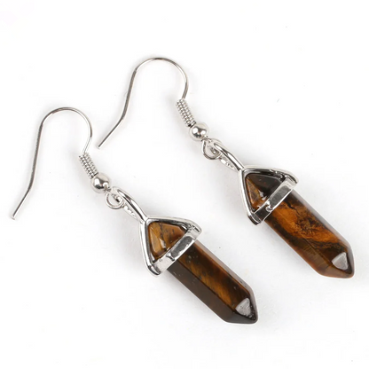 Natural Tiger Eye Earring-Attract Courage&Confidence