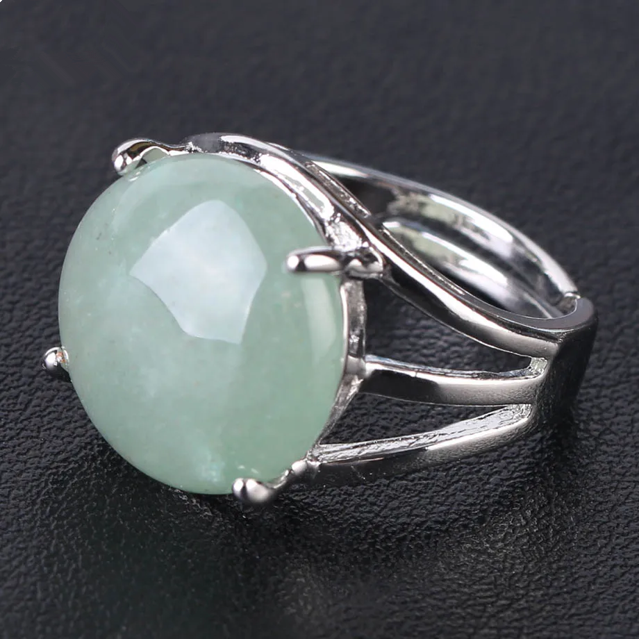 Natural Green Aventurine Crystal Ring-Enhance Courage&Confidence - ourlovejewelry