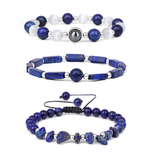 Natural Lapis Lazuli Stone Bracelet-Promote Physical Health&Communication