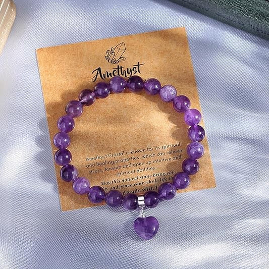 Purple Amethyst Crystal Bracelet