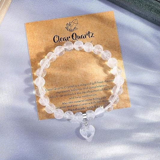 Natural White Clear Quartz Bracelet