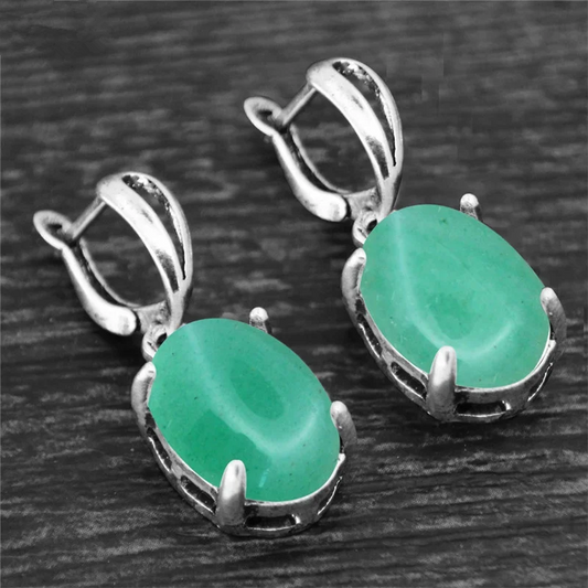 Natural Jade Stone Earrings- Attract Serenity and Purity