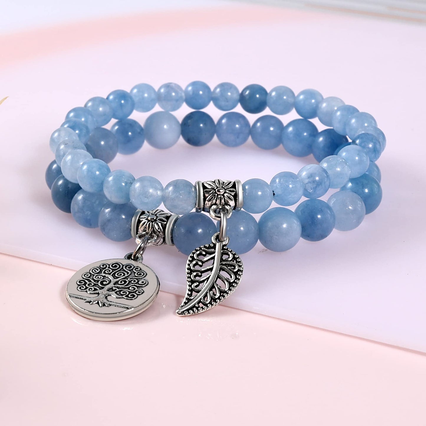 Aquamarine Crystal Bracelets- Release anxiety - ourlovejewelry