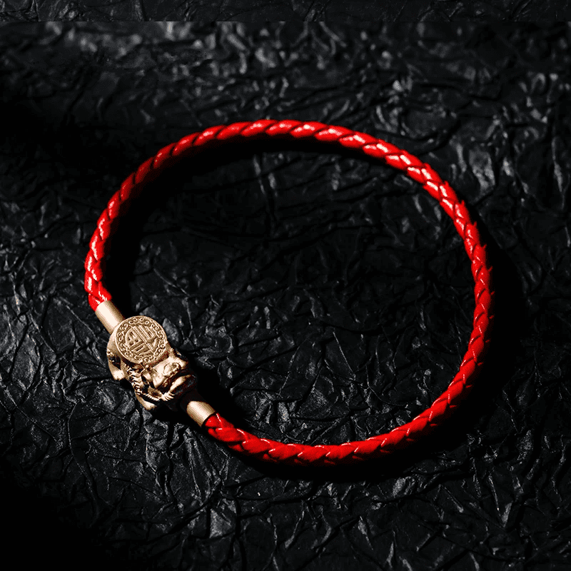 Fengshui Pixiu Bracelet Leather Bracelet Wealth Good Luck - ourlovejewelry