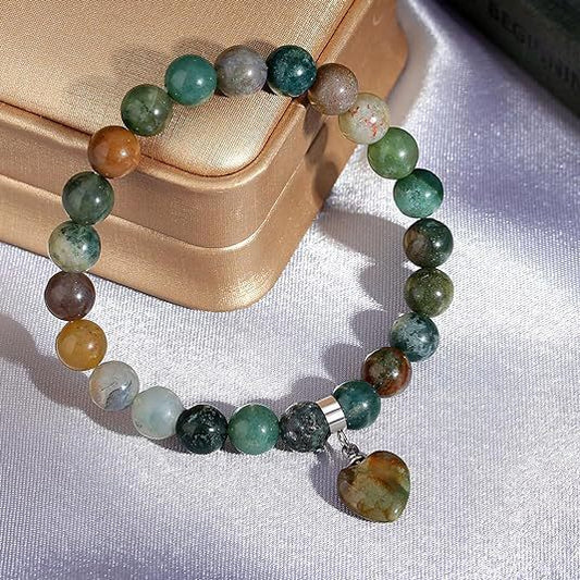 Natural Indian Agate  Bracelet