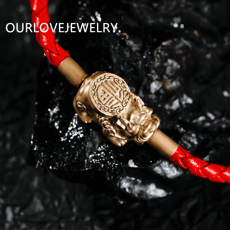 Fengshui Pixiu Bracelet Leather Bracelet Wealth Good Luck - ourlovejewelry